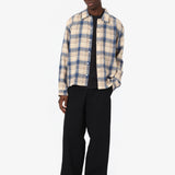 FLANNEL SHIRT BEIGE & BLUE