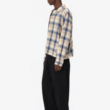 FLANNEL SHIRT BEIGE & BLUE