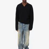 UPTOWN KNITTED POLO BLACK