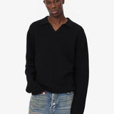 UPTOWN KNITTED POLO BLACK