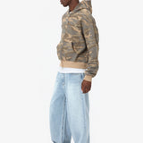 DESERT CAMO WAFFLE ZIP HOODIE