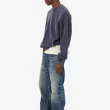 VINTAGE GYM CREWNECK WASHED BLUE