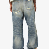 BAGGY DISTRESS REPAIR JEANS