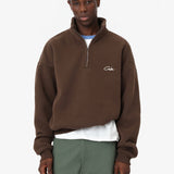 QUARTER ZIP BROWN