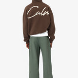 QUARTER ZIP BROWN