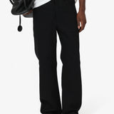 STRAIGHT CUT BLACK RAW JEANS