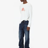 STRAIGHT CUT WASH BLUE JEANS