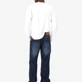 STRAIGHT CUT WASH BLUE JEANS