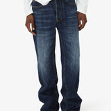 STRAIGHT CUT WASH BLUE JEANS