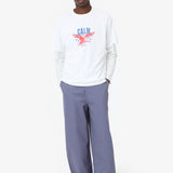 WIDE CHINO BLUE