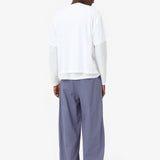 WIDE CHINO BLUE