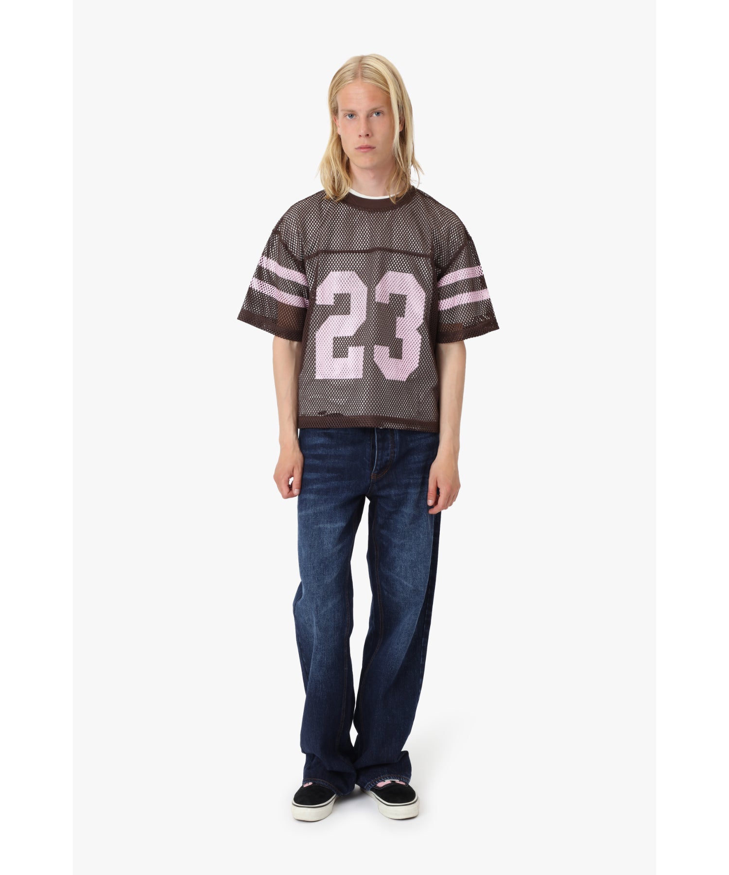 MESH FOOTBALL JERSEY BROWN – calm.