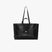 Bin bag in black PU leather with embossed crocodile pattern and Calm logo on front