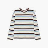 BEACH L/S CREAM, BLUE & BROWN