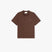 Classic polo in brown cotton pique with three button placket