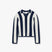 Uptown knitted polo in navy seen from the front