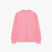 Pink cotton waffle knit thermal long sleeve with ribbed cuffs, seen from the front