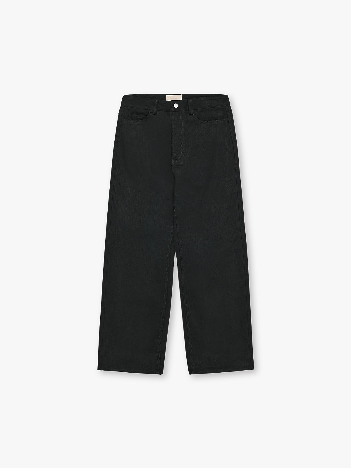 Baggy Black Raw Selvedge Jeans | calm