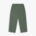 Wide chinos in sage cotton twill with wide leg and slant front pockets