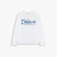 LA long sleeve t shirt in cotton linen blend with vintage blue Calm chest print