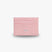 Pink PU leather cardholder with embossed crocodile pattern