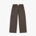 Baggy selvedge jeans in dark brown selvedge denim with Calm logo leather patch