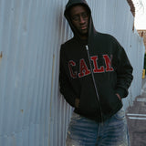 RHINESTONE RED/BLACK HOODIE