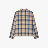 FLANNEL SHIRT BEIGE & BLUE