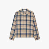 FLANNEL SHIRT BEIGE & BLUE
