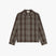 Flannel shirt in solid green brushed cotton with chest pocket