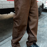 BAGGY BROWN RAW JEANS