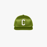 BASEBALL CAP GREEN SATIN