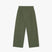 Herringbone fatigue pants in green cotton herringbone twill with fatigue style pockets