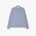 Hollywood striped shirt in blue and white vertical stripe cotton with calm chest patch