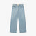 Baggy light wash jeans in cotton denim with five pocket construction and button closure