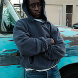VINTAGE GYM HOODIE WASHED BLUE