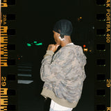 CAMO ZIP HOODIE WASHED