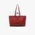 Bin bag vintage deep red in PU leather with embossed crocodile pattern and Calm logo on front
