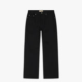 STRAIGHT CUT BLACK RAW JEANS