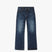 Straight cut wash blue jeans in 12.5oz washed denim with Calm logo leather patch