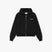 Black gym zip hoodie in 560gsm fleece with full YKK metal zipper and kangaroo pockets