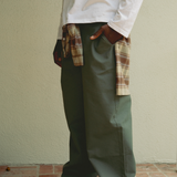 WIDE CHINOS SAGE