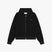 Waffle zip hoodie in cotton waffle knit with silver metal zipper and kangaroo pocket