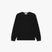 Black cotton waffle knit thermal long sleeve with ribbed cuffs