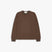 Brown waffle knit thermal long sleeve with ribbed cuffs