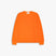 Orange waffle knit thermal long sleeve with ribbed cuffs
