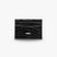 Black PU leather cardholder with embossed crocodile pattern and slim profile
