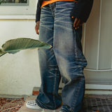 BAGGY HEAVY WASH JEANS