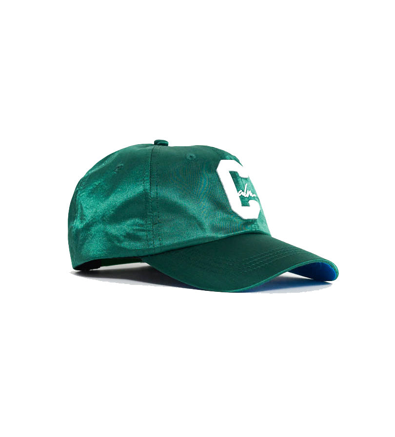 GREEN SATIN CAP